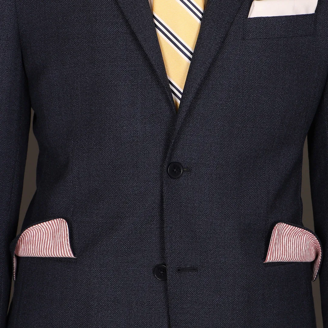 *** FINAL SALE *** Textured Navy Blazer