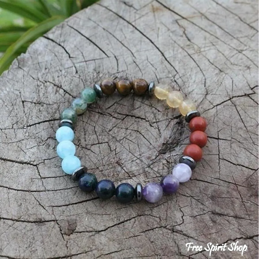 108 7 Chakras Natural Stone Mala Beads