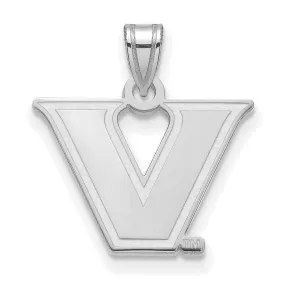 14k White Gold Vanderbilt U. Small Logo Pendant