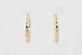 14k Yellow Gold Hoop Earrings (3.35g.)