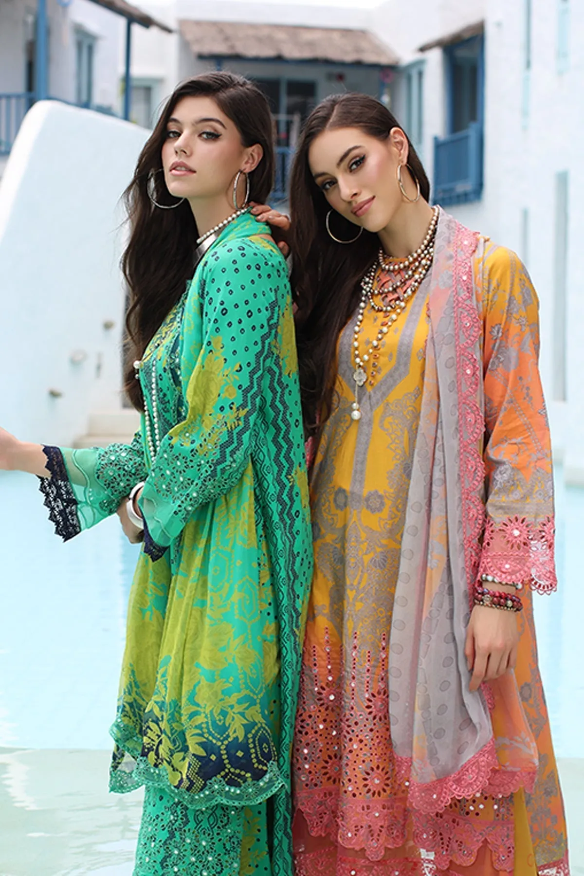 3-PC Unstitched Embroidered Lawn with Embroidred Chiffon Dupatta CCH4-02