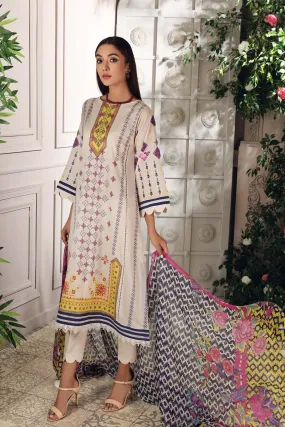 3-pc Unstitched Lawn with Chiffon Dupatta CP-47