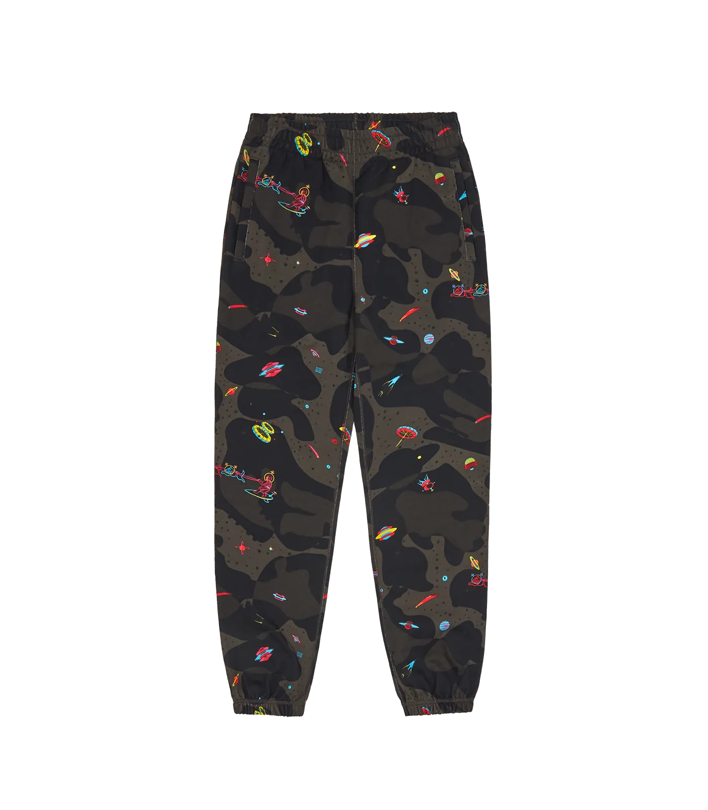 A/O SPACE CAMO SWEATPANTS - BLACK