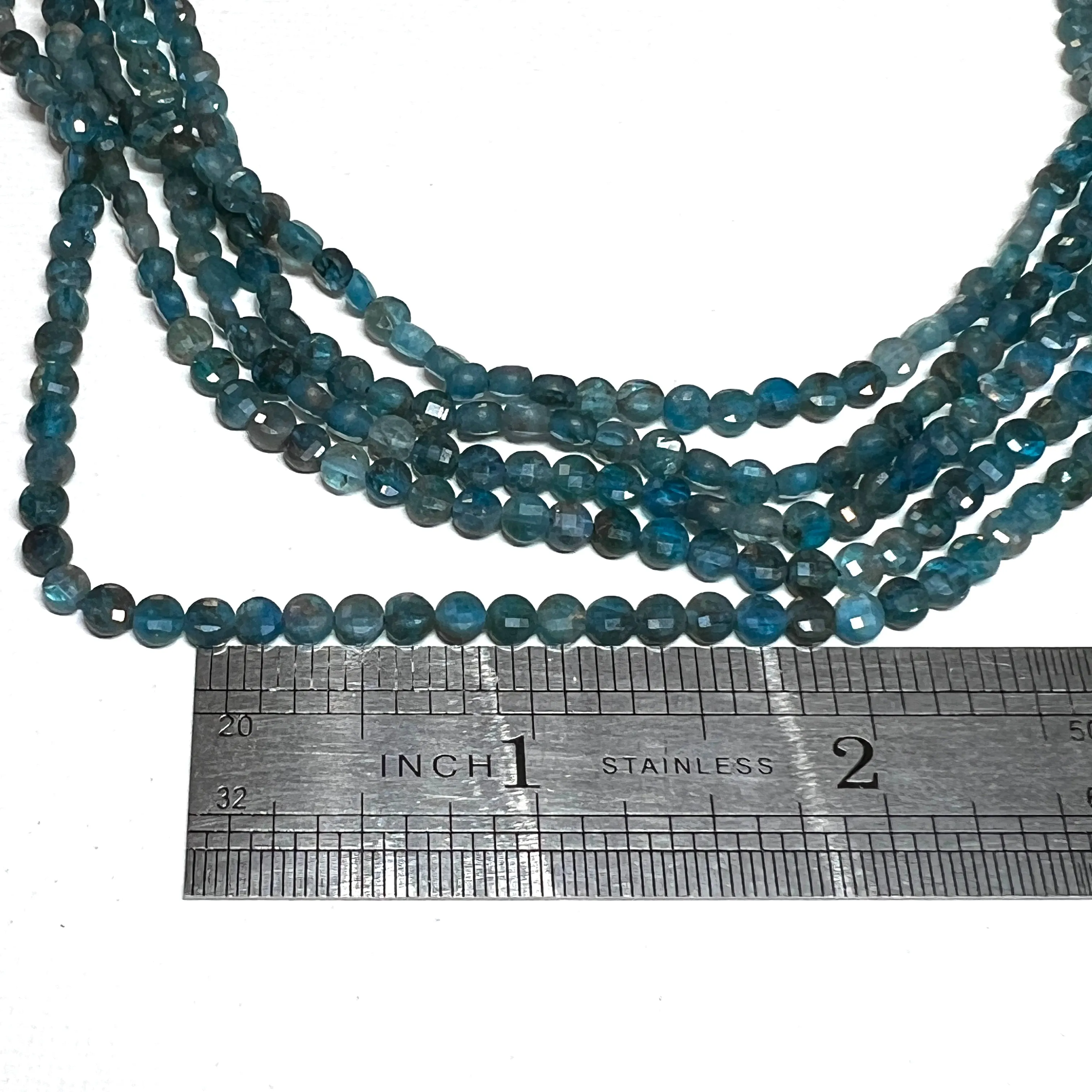 Apatite Faceted Coins - 4mm