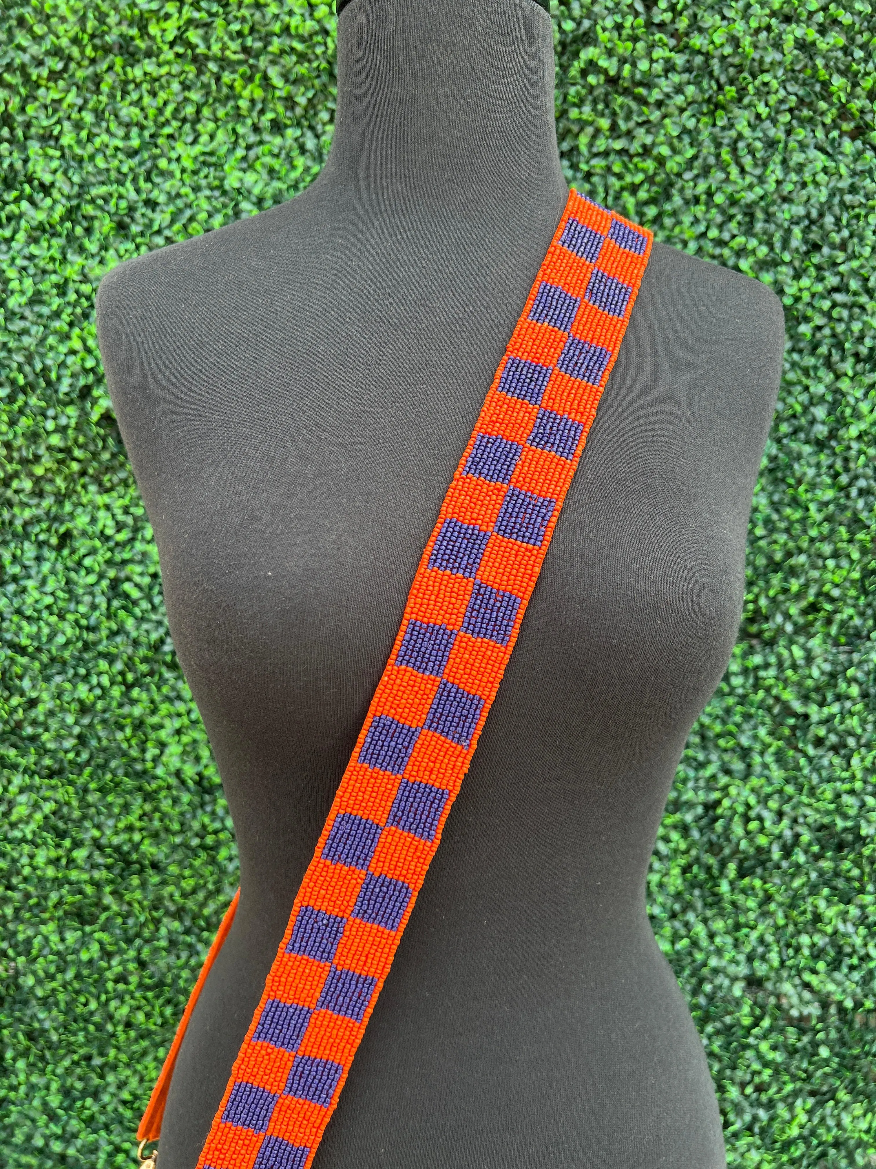 Astros Beaded Guitar Strap