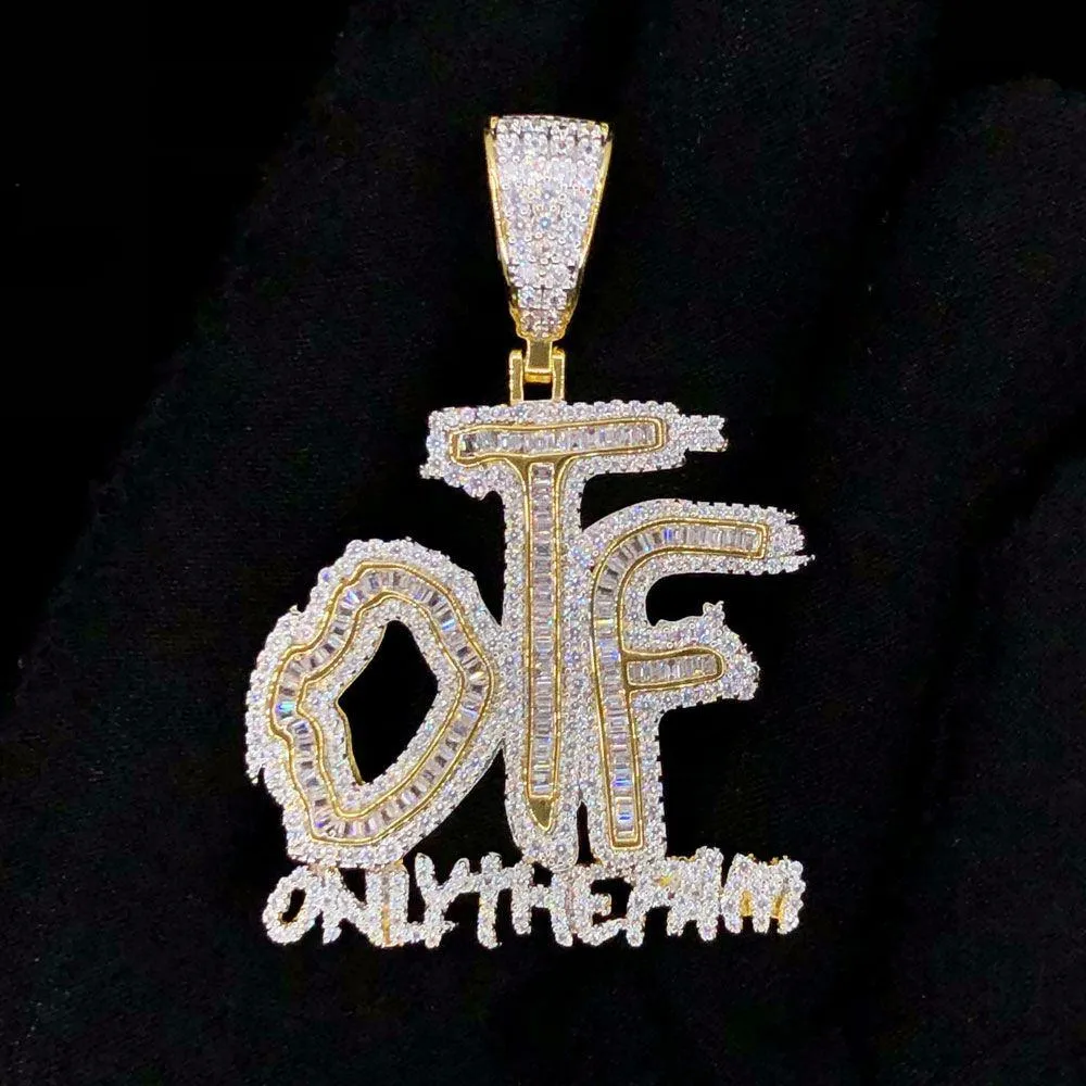 Baguette Only The Fam VVS CZ Hip Hop Bling Pendant