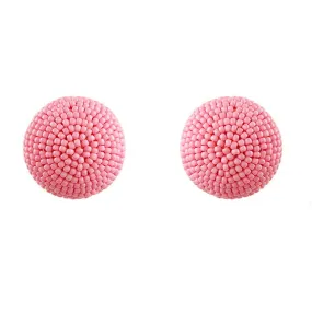 Barbie Theme Seed Bead Stud Earrings