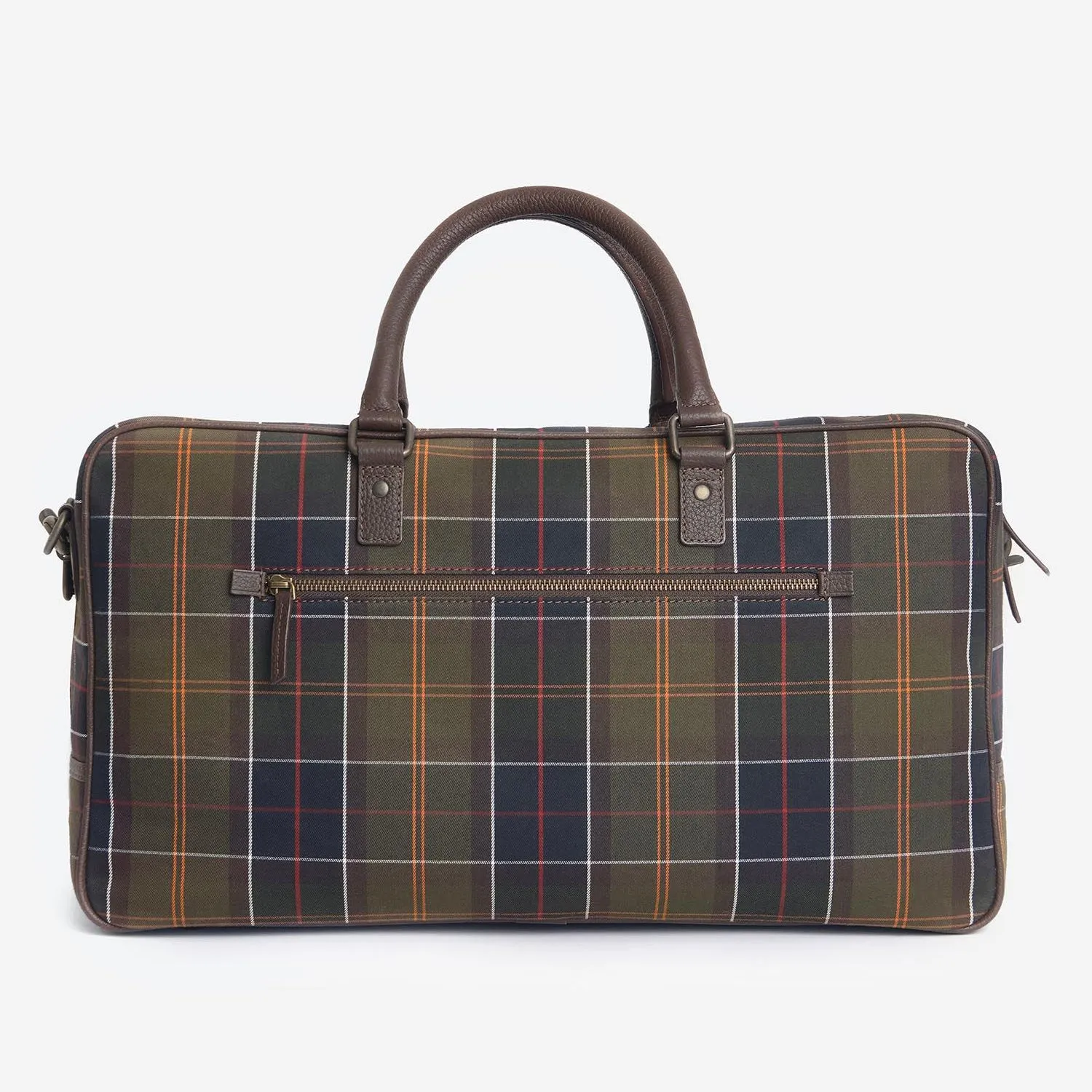 Barbour Tartan and Leather Holdall in Classic Tartan