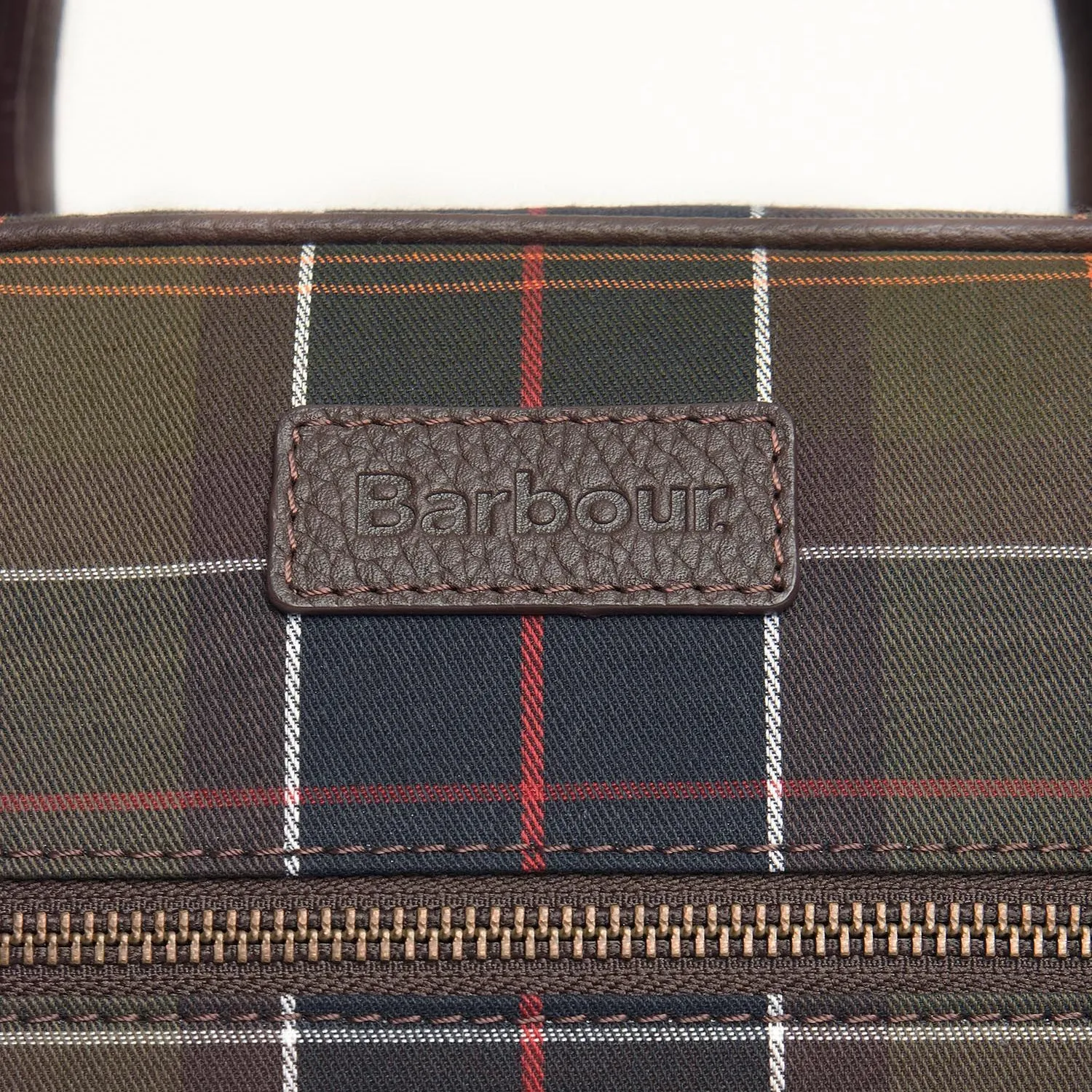 Barbour Tartan and Leather Holdall in Classic Tartan