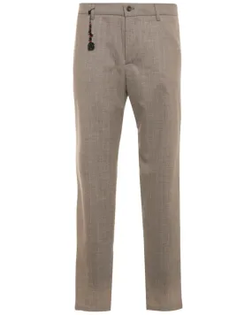 Beige Stripe Cashmere Trouser