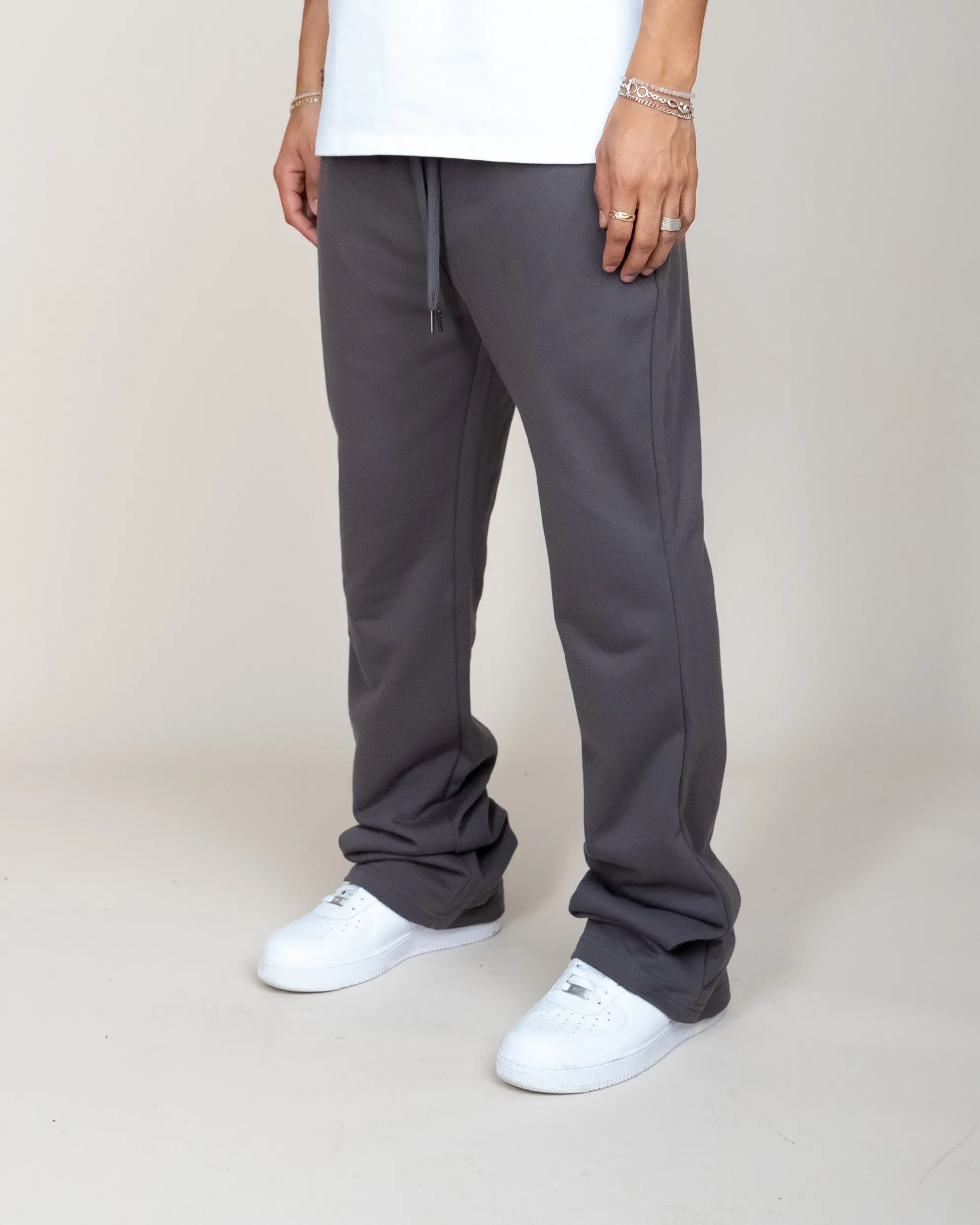 BIG N TALL PERFECT FLARE SWEATPANTS-CHARCOAL