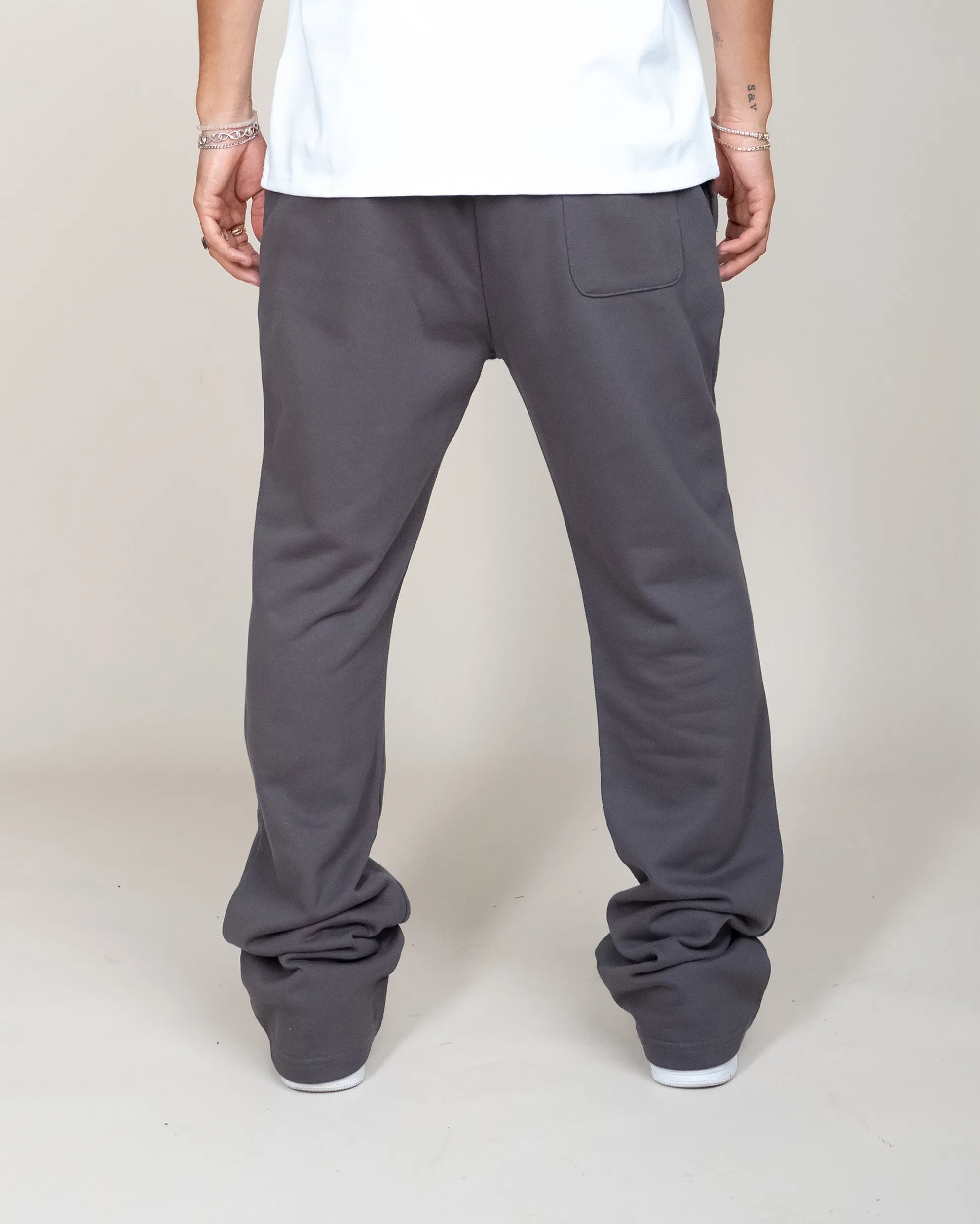 BIG N TALL PERFECT FLARE SWEATPANTS-CHARCOAL