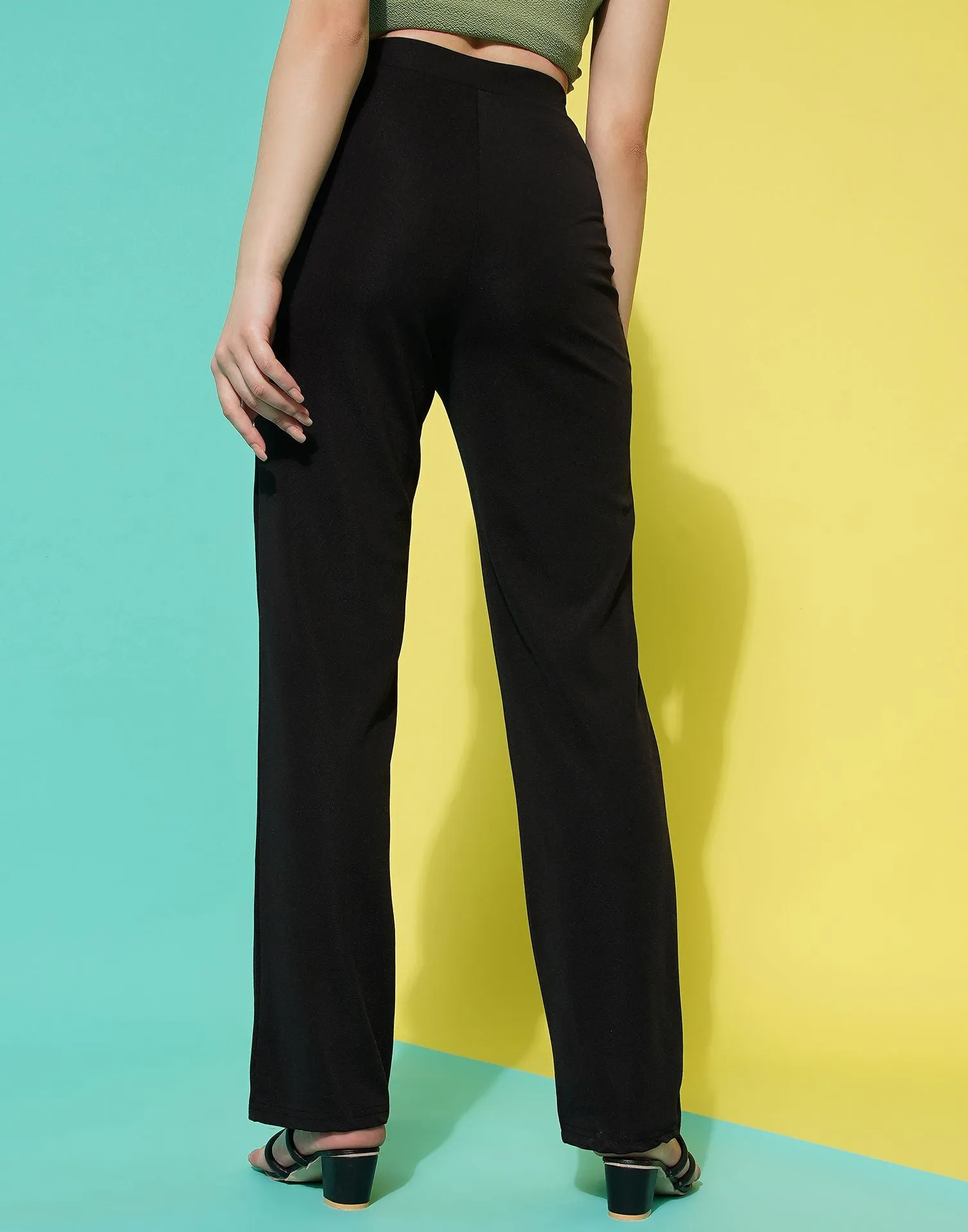 Black Straight Fit Trouser