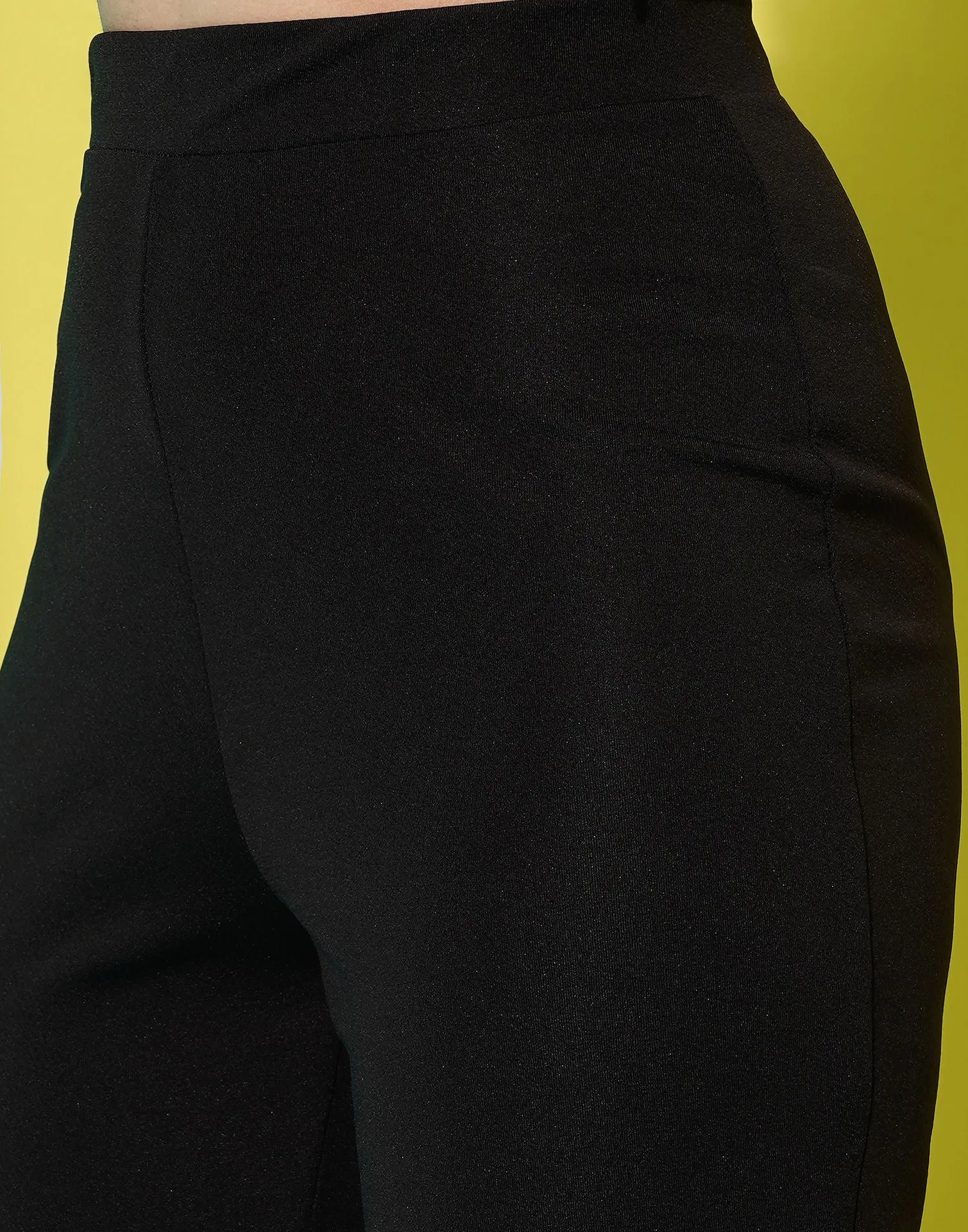 Black Straight Fit Trouser