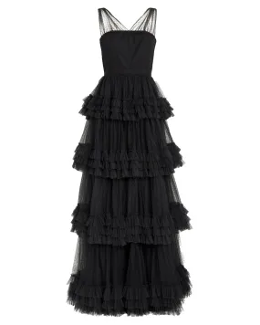 Black Tulle Caitlin Gown