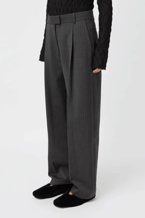 Brancusi Trouser Charcoal Pinstripe