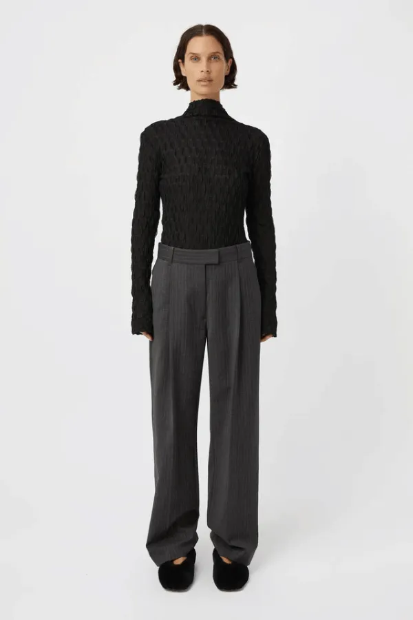 Brancusi Trouser Charcoal Pinstripe