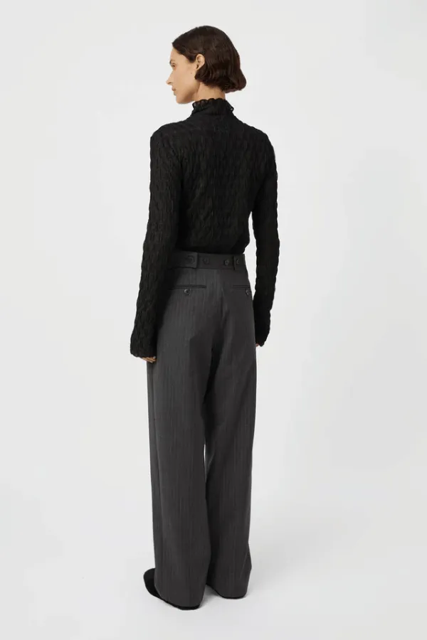 Brancusi Trouser Charcoal Pinstripe