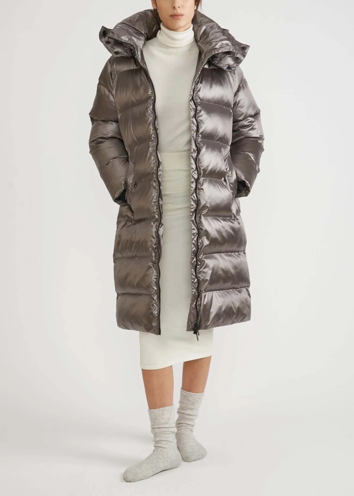 Canada Charlotte Long Coat - Taupe