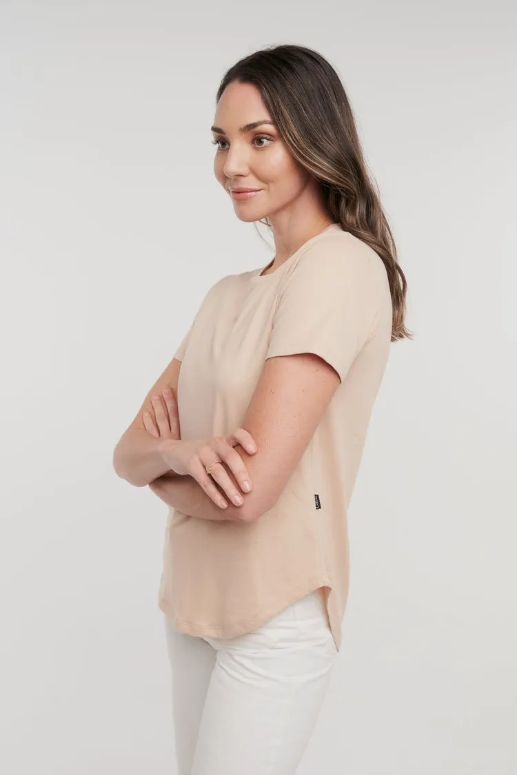 CASA AMUK - SADDLE HEM TEE - FRAPPE