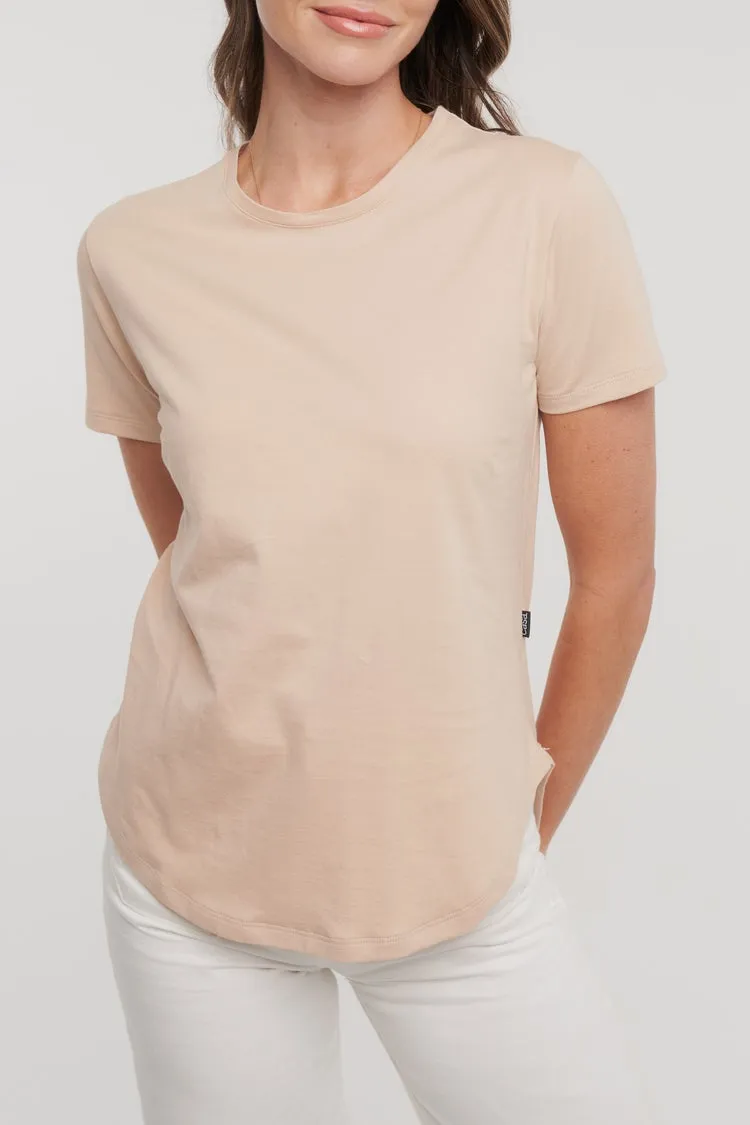 CASA AMUK - SADDLE HEM TEE - FRAPPE