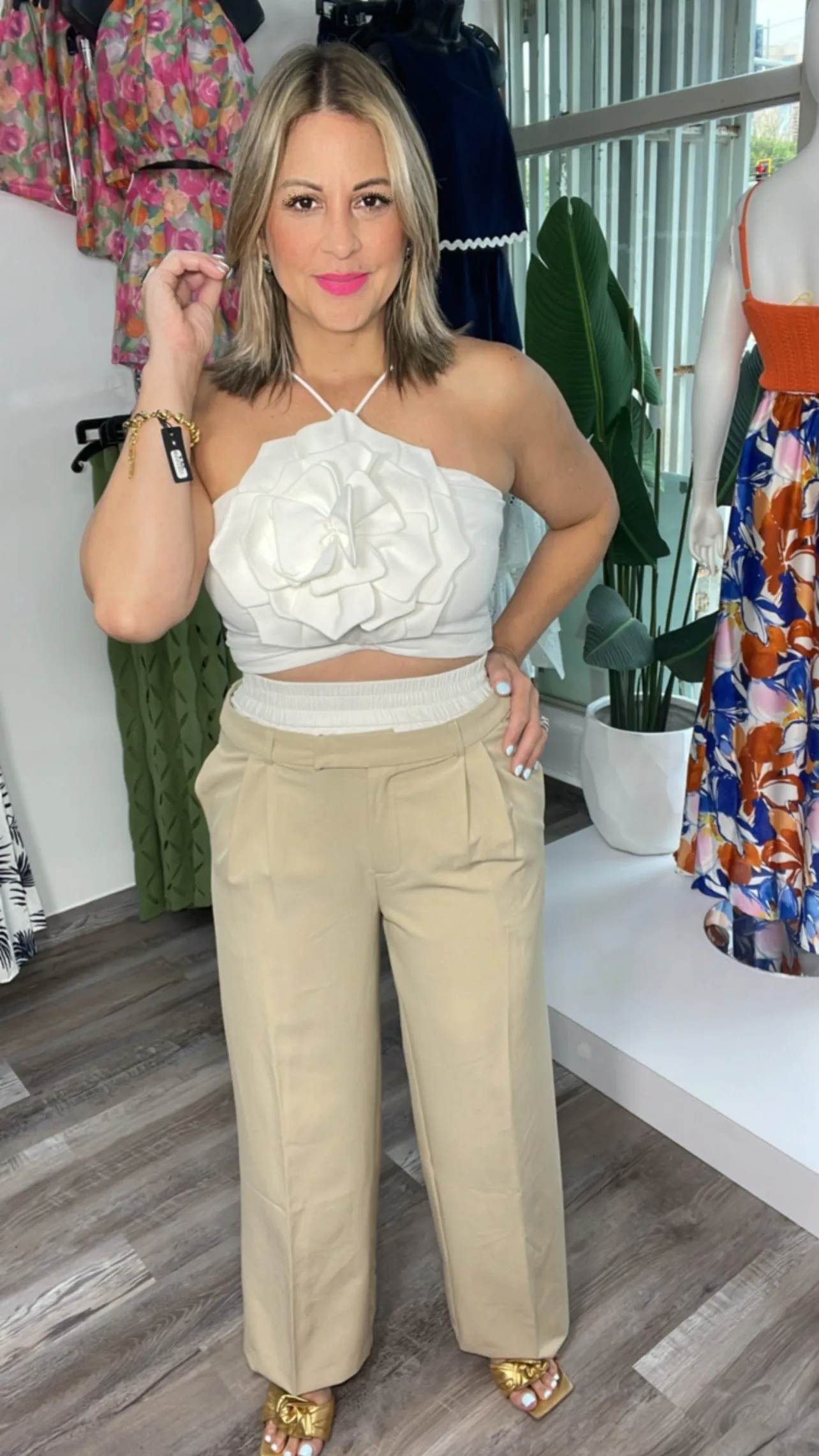 Cream Trouser Pant