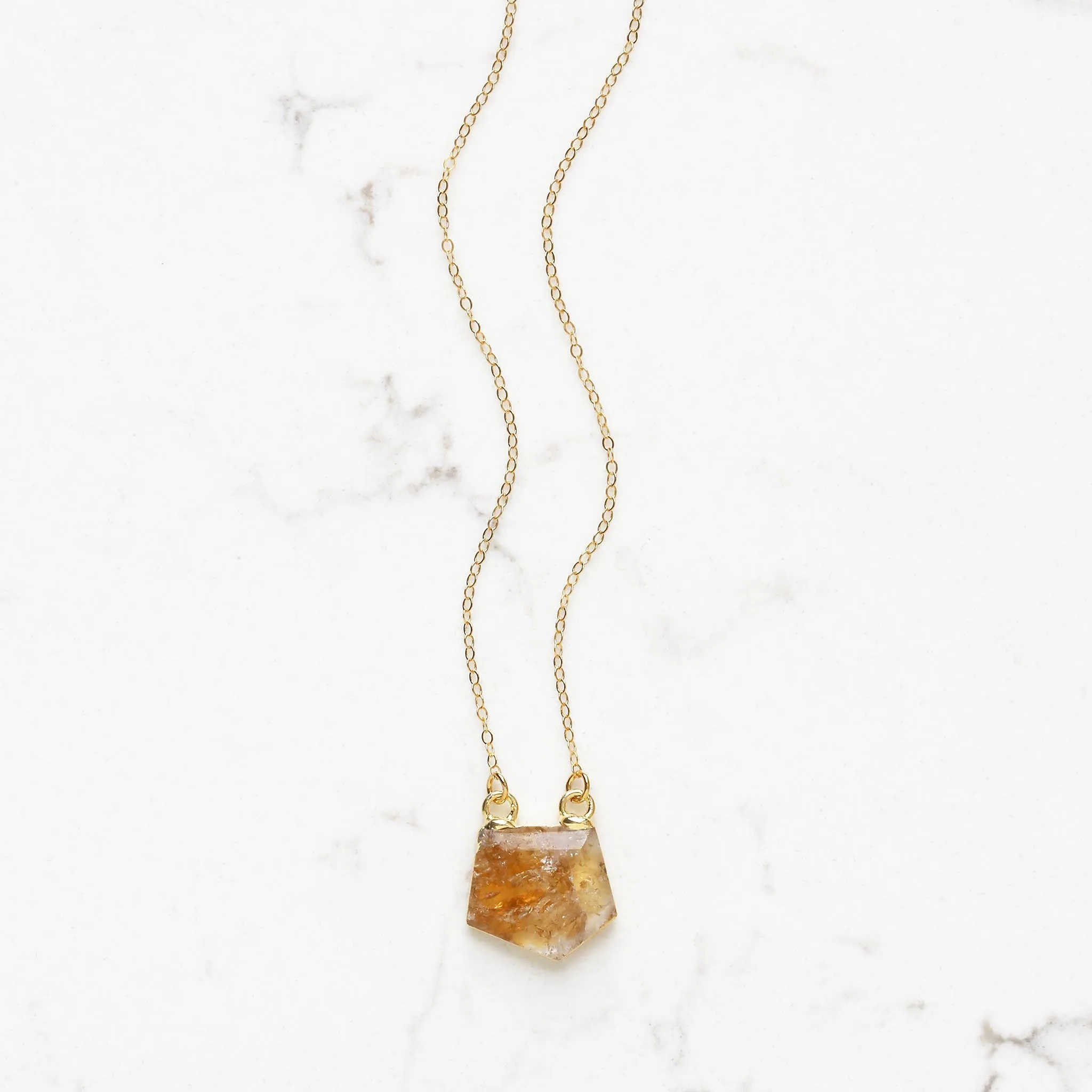 Creme Brulee Citrine Necklace