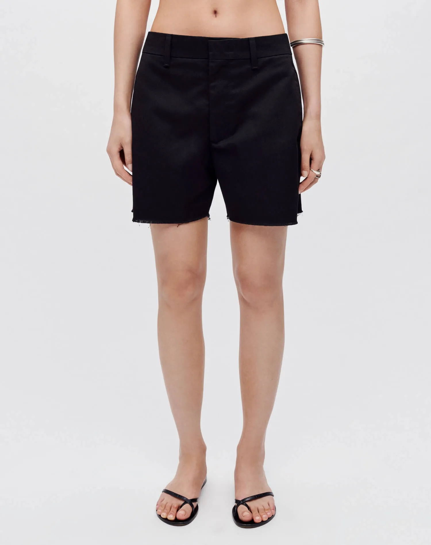 Cut Off Trouser Short - Black