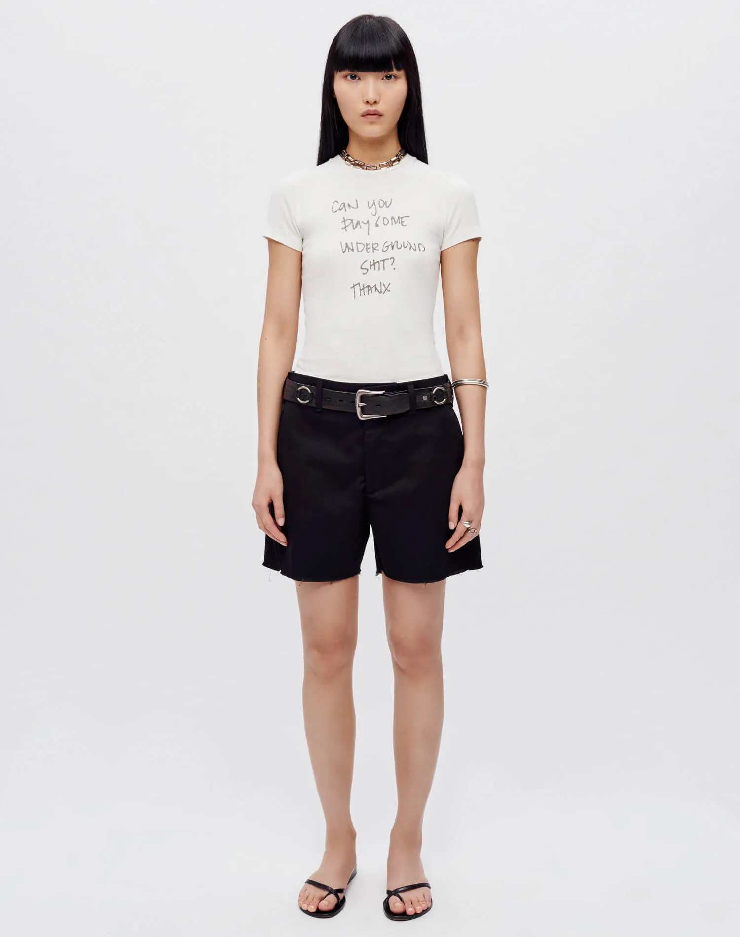 Cut Off Trouser Short - Black