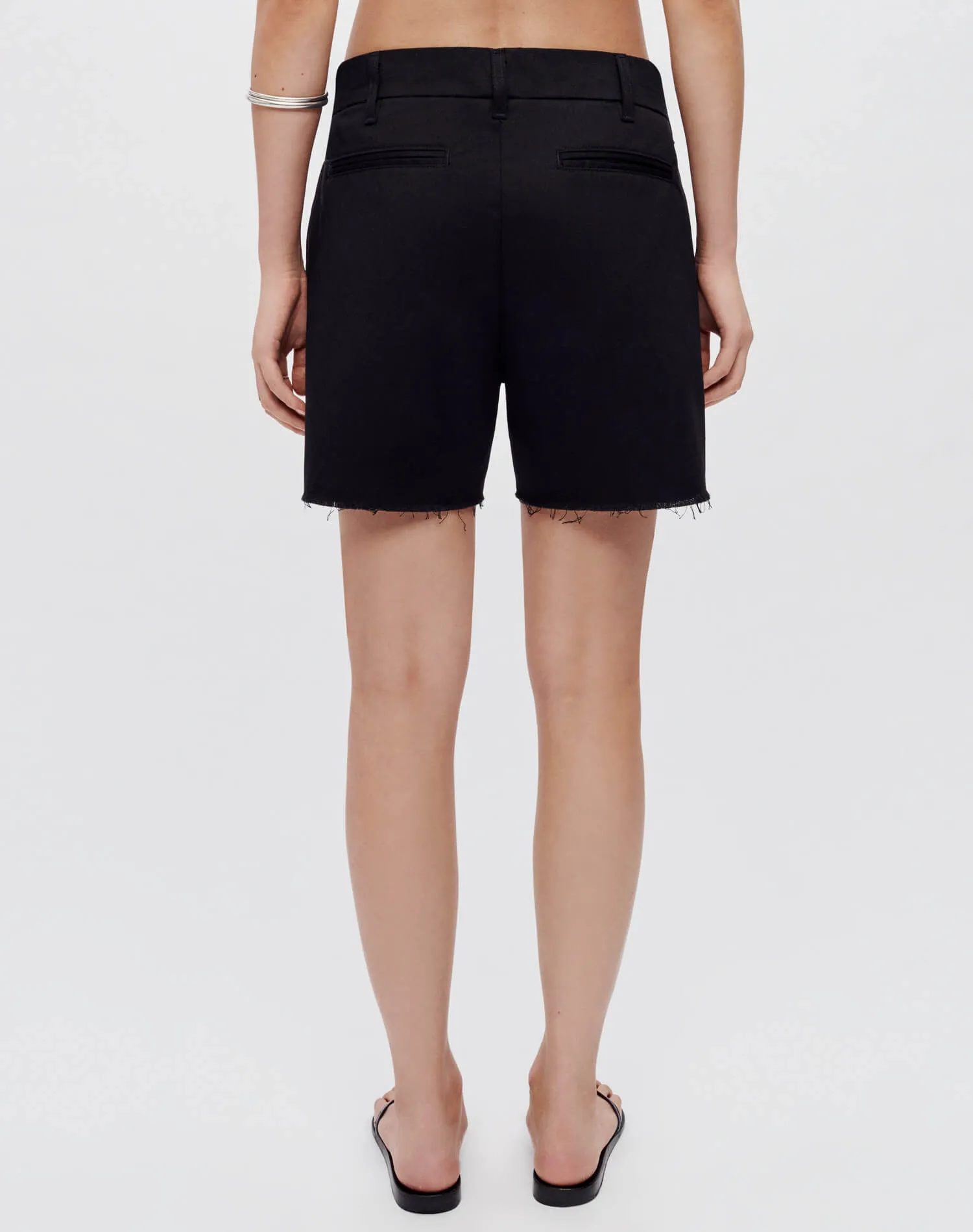 Cut Off Trouser Short - Black