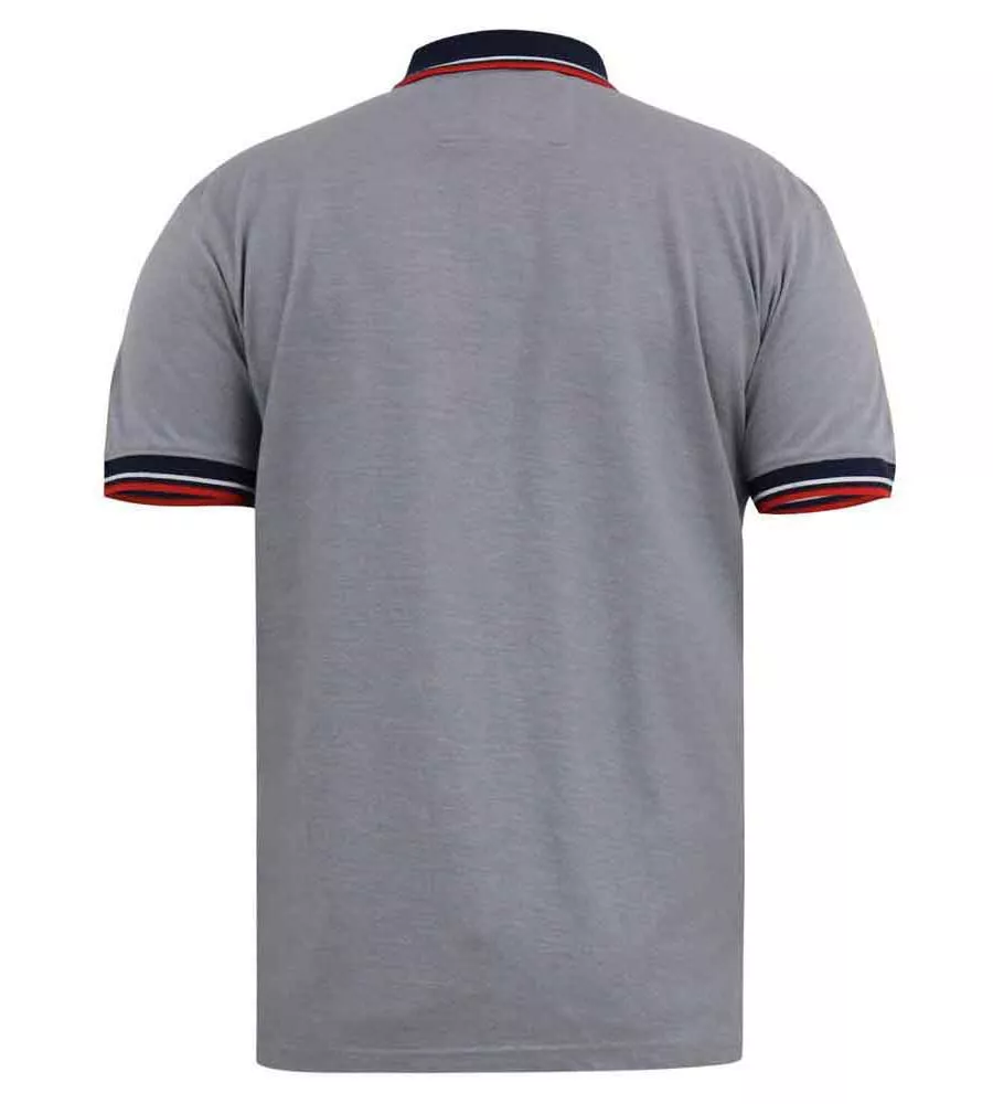 D555 Big Mens Pique Polo Shirt With Chest Embroidery (MERSEA)