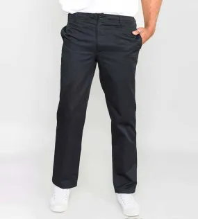 D555 Mens Black Rugby Trouser With Full Elasticated Waist (BASILIO BLACK)