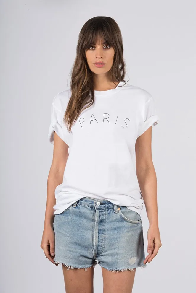 David Lerner Easy Boyfriend Paris Tee Shirt