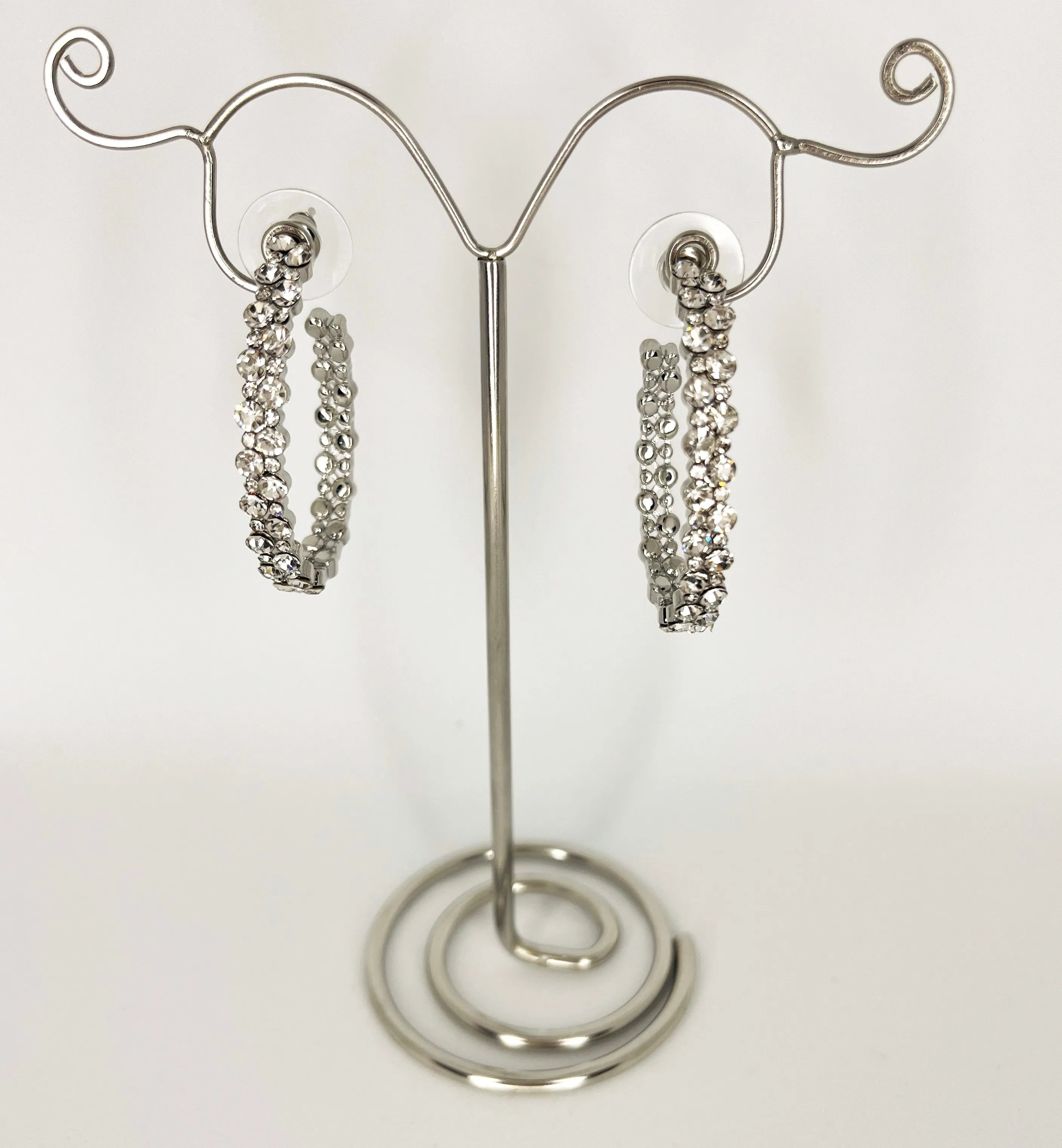 Diamanté Semi Hoop Earring