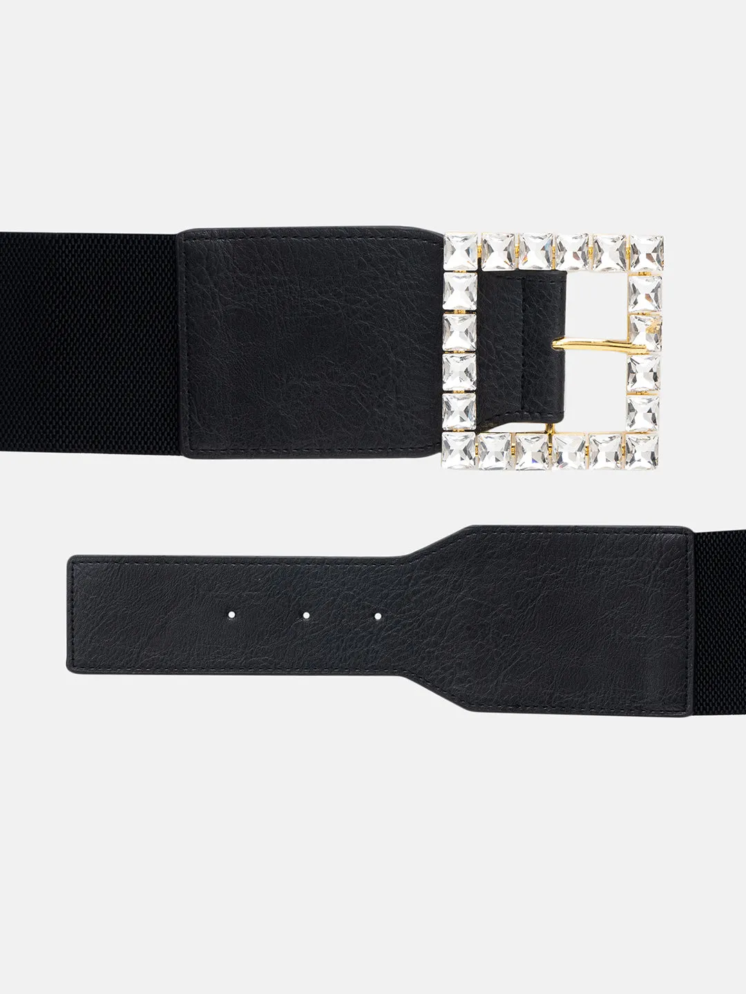 Embellished Square Buckle Belt