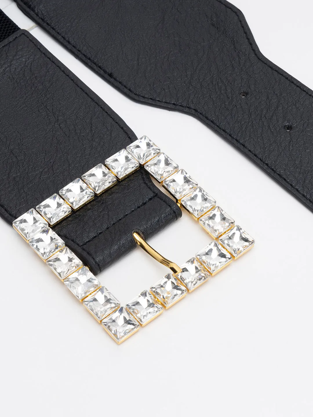 Embellished Square Buckle Belt