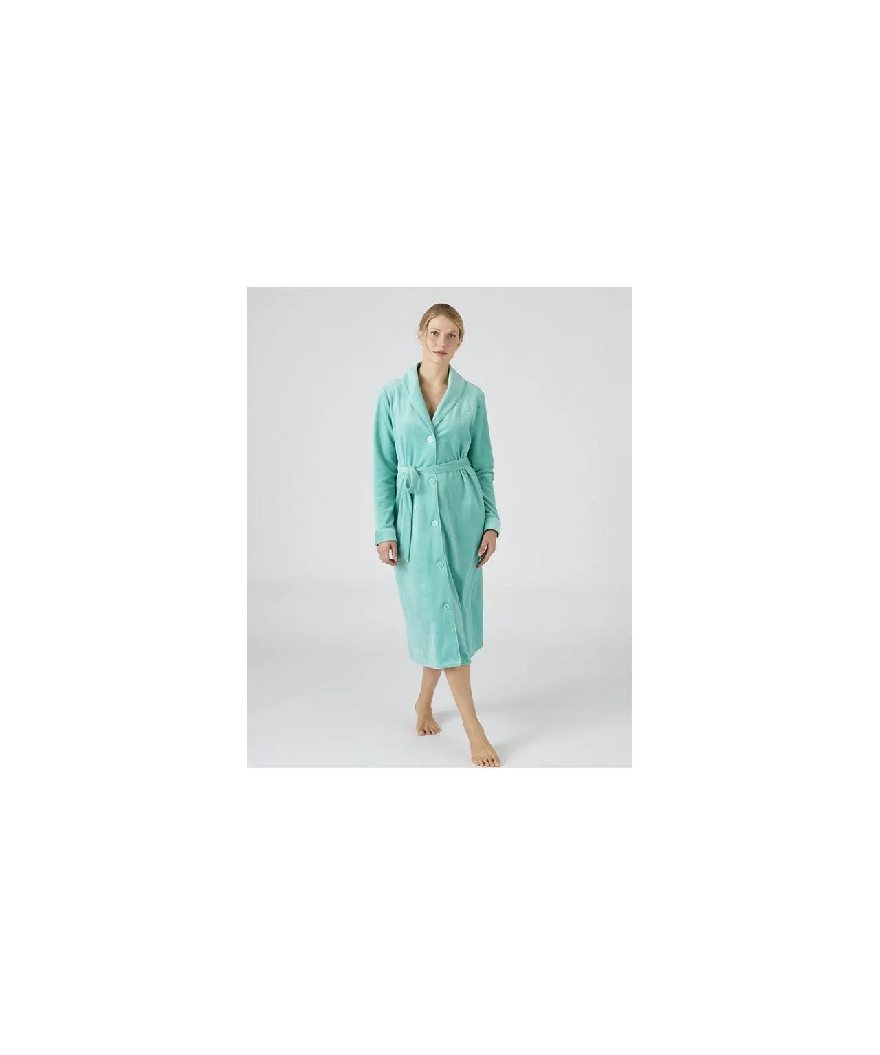 Embriodered Detail Dressing Gown