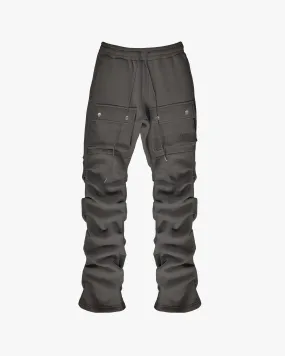 EPTM STACKED CARGO SWEATPANTS-CHARCOAL