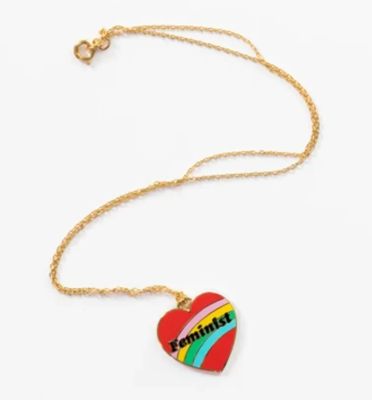 Feminist Heart Pendant