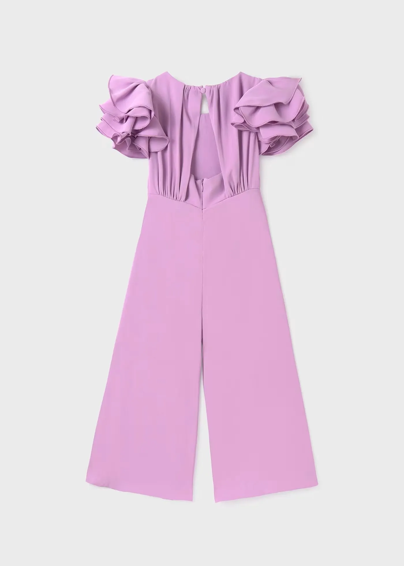 Fluid crepe jumpsuit - Mauve