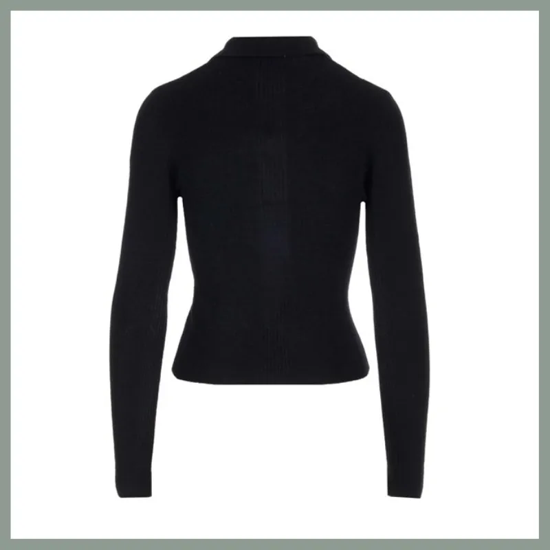 Ganni  |Casual Style Wool Rib Street Style Long Sleeves Plain