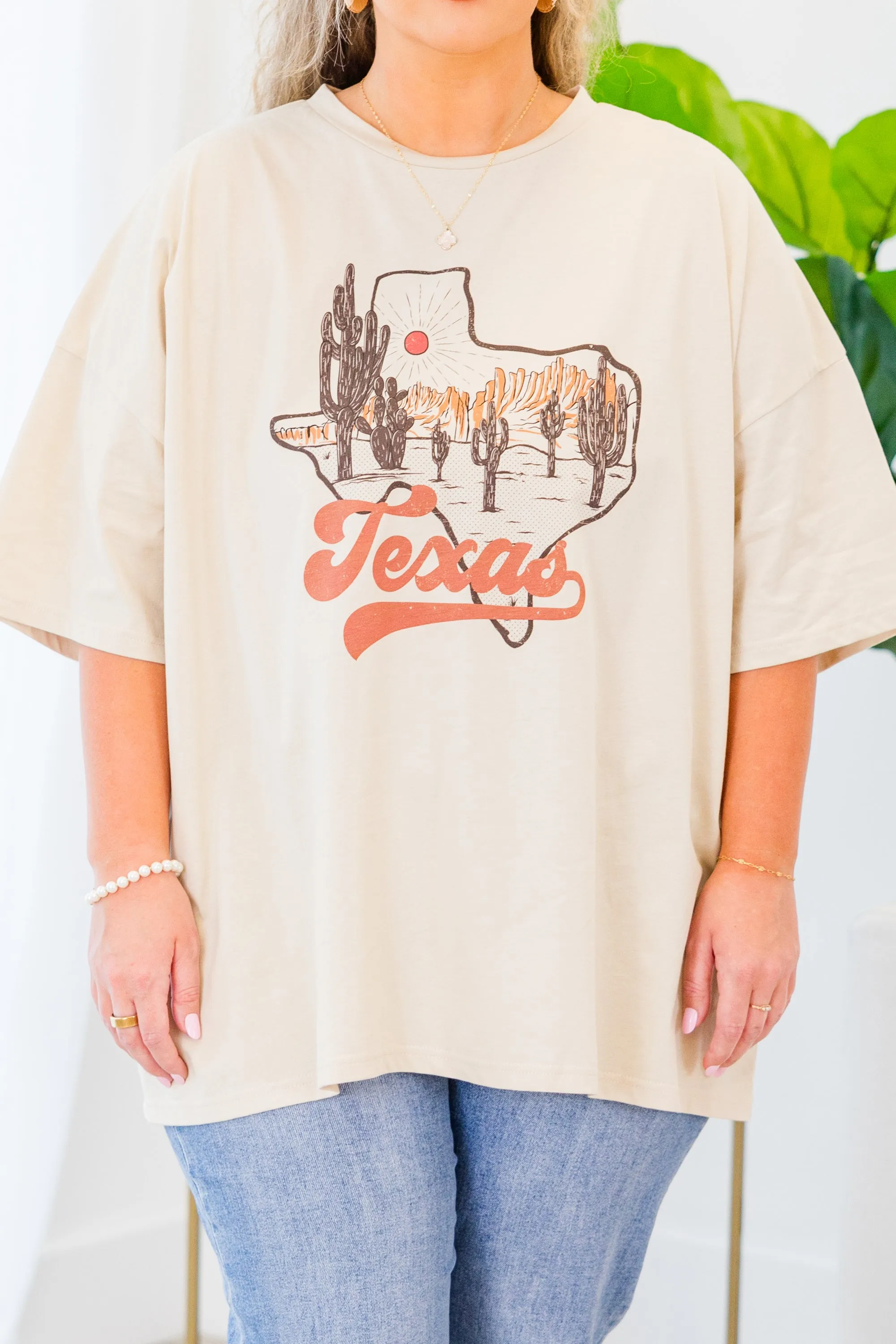 Good Ole Texas Boyfriend Tee, Dust