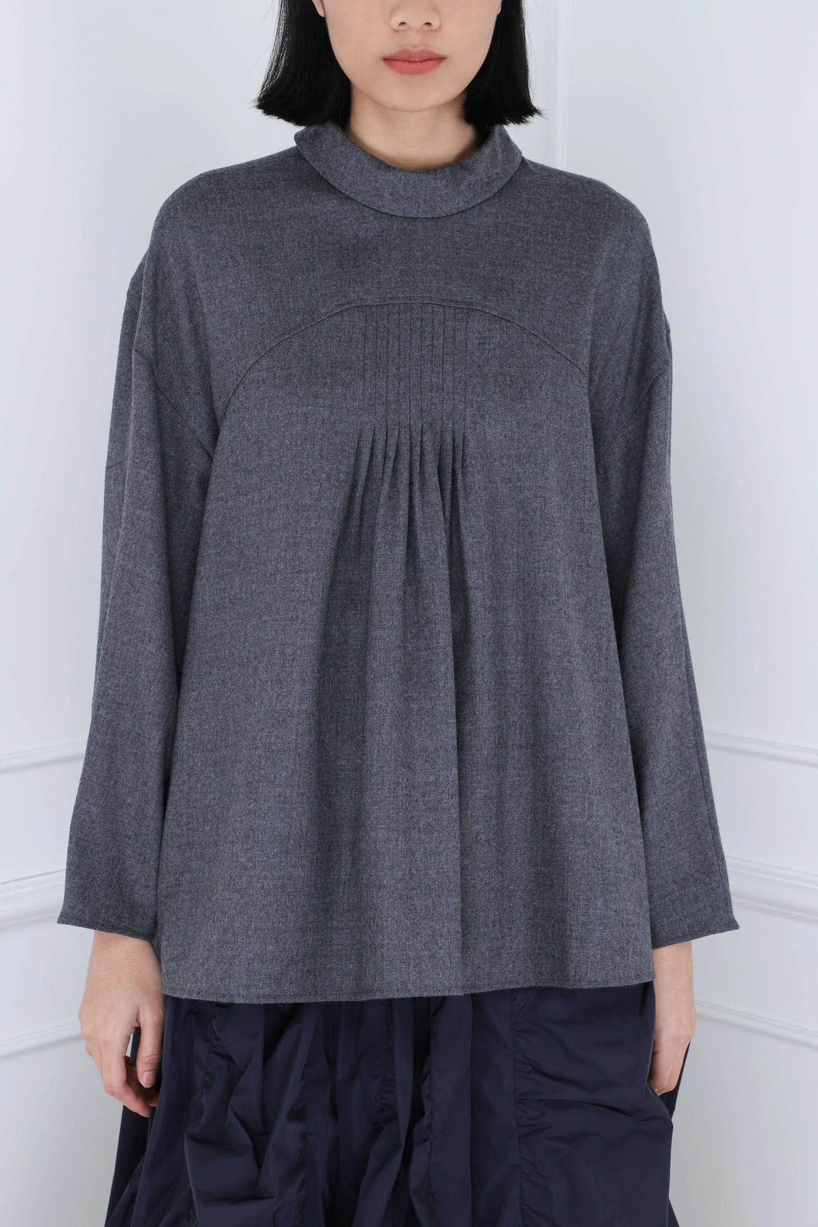 Grey Back Tie Pullover