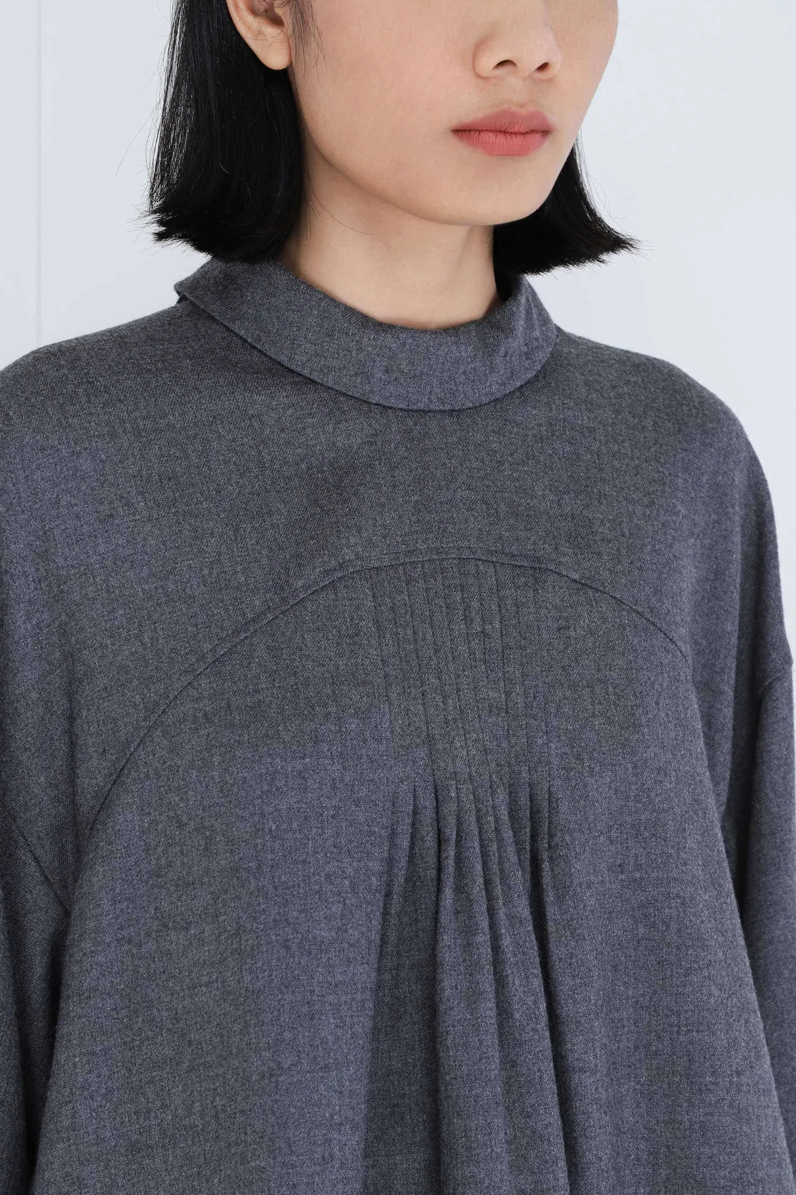 Grey Back Tie Pullover