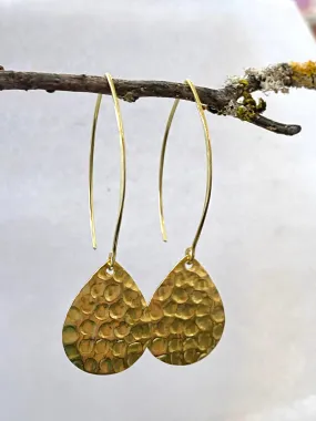 Hand Hammered Teardrop Earrings