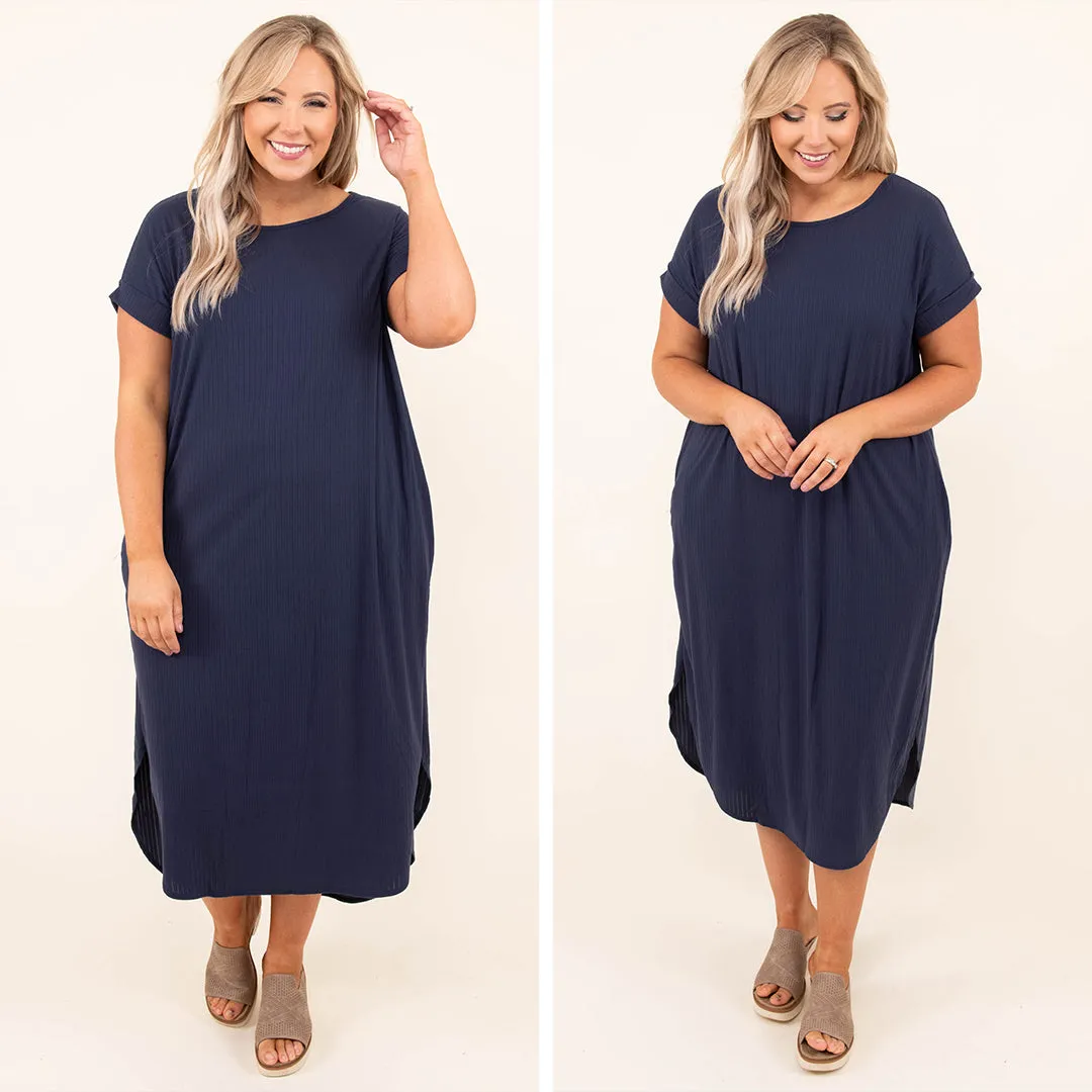 Here We Go Again Dress, Navy