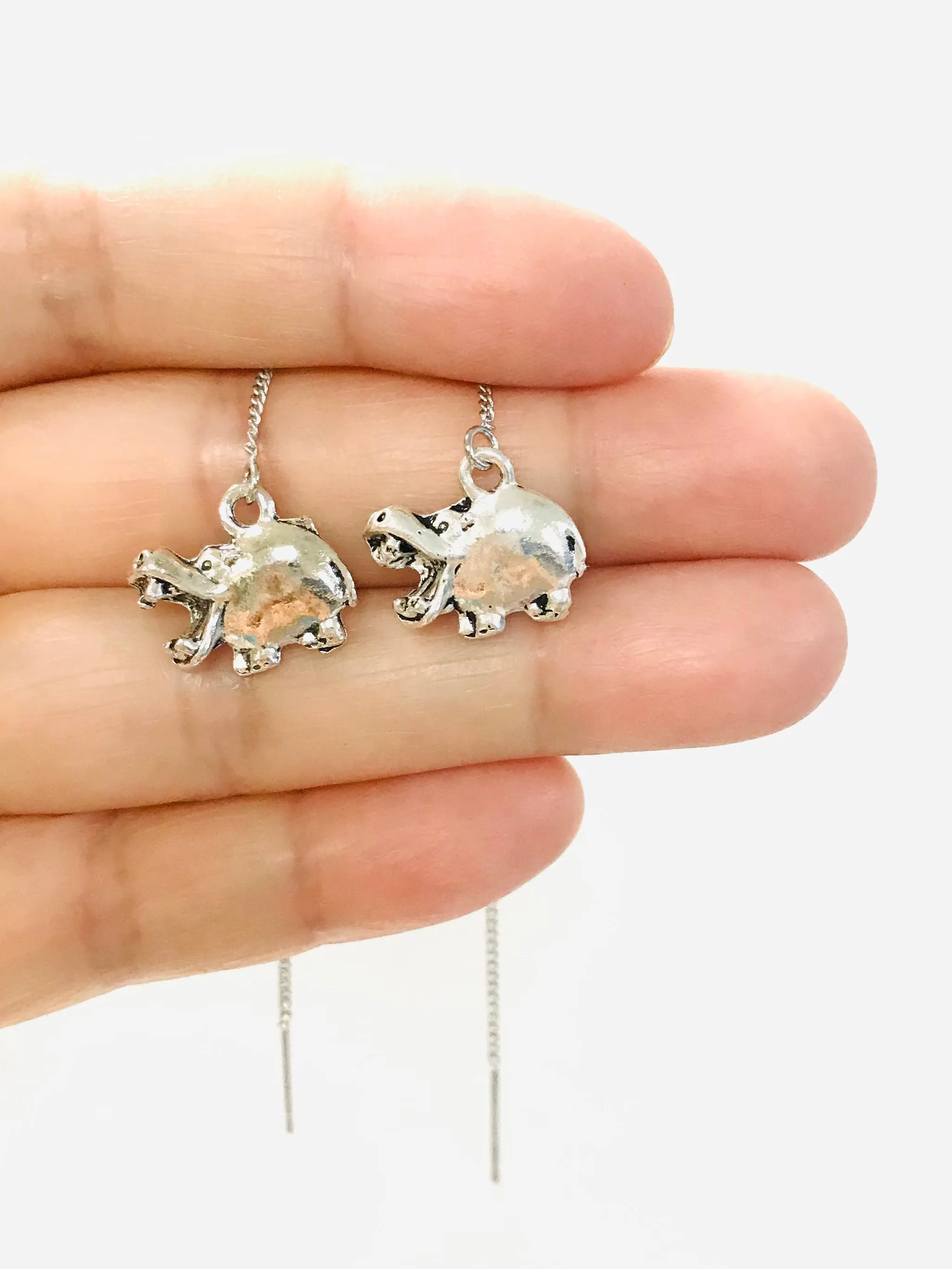 Hippo Threader Earrings