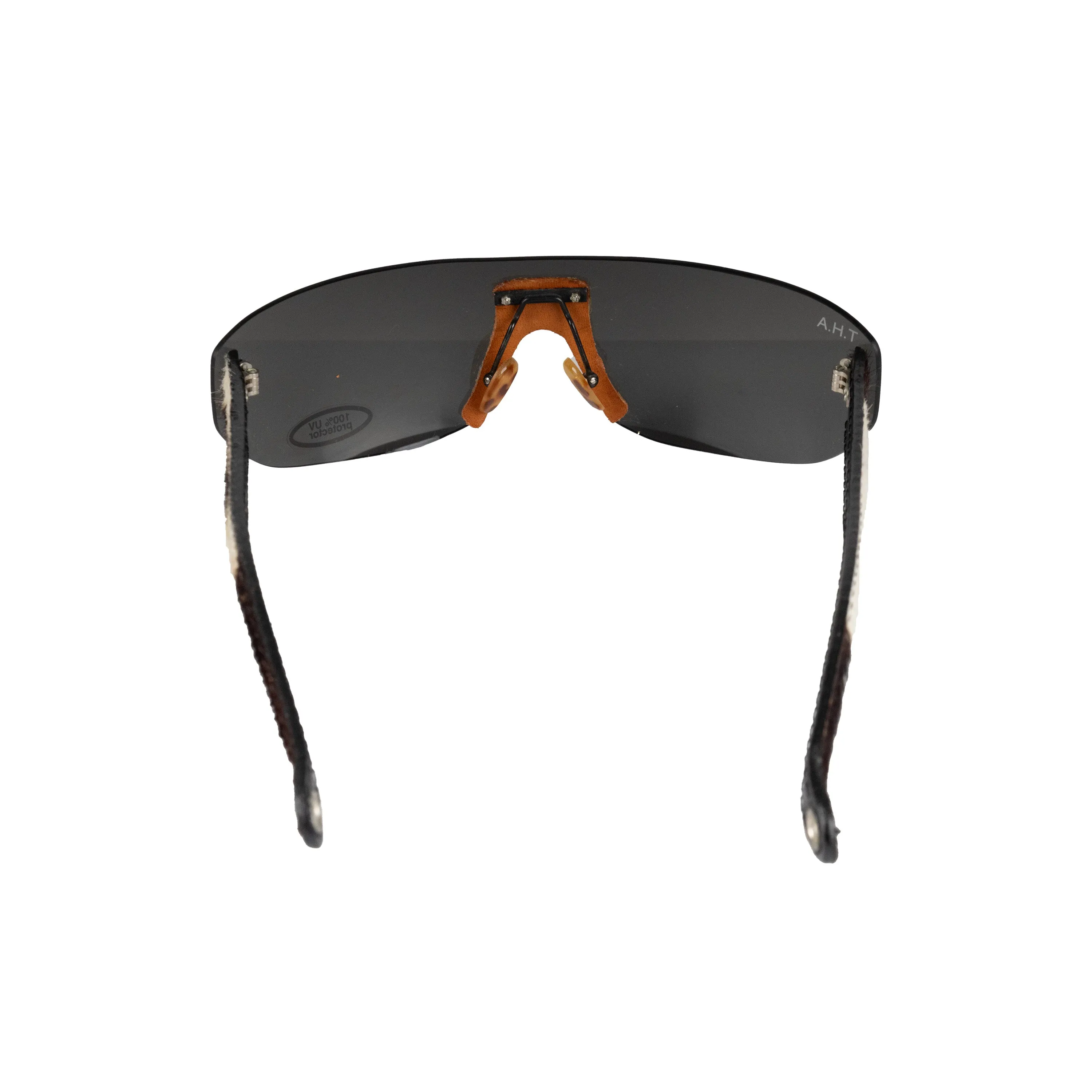 Histoire de Voir Leather and Ponyhair Aviator Sunglasses - '10s