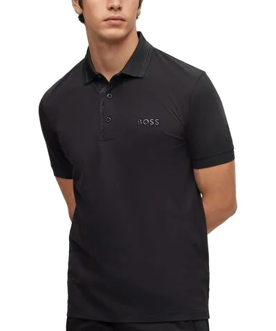 Hugo Boss Boss by Hugo Boss Men's Stretch-Cotton-Pique Logo-Tape Trim Polo Shirt