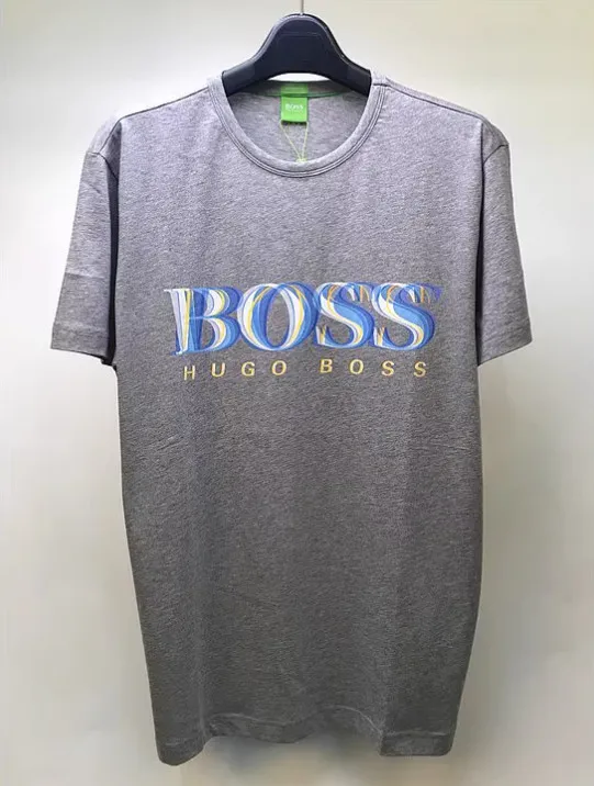 Hugo Boss  |Cotton Short Sleeves Logo T-Shirts